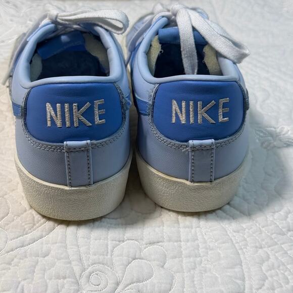 Nike Men Blue/White Blazer 10 Low 77 VNTG Leather Lace Up Casual Sneakers Shoes main image 8